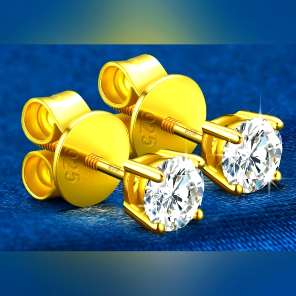Real 2.0ct t.w. Moissanite earrings